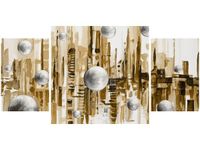 80X40CM MIASTO ZE SNU SEPII TRÓJ OBRAZ