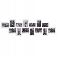 DUŻA RAMKA 14 ZDJĘCIA FOTORAMA 118x36cm MULTI FOTO GALERIA KOLAŻ BIAŁA