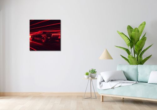 Obraz 60x60cm Prędkość w Czerwonym Neonie na Arena.pl