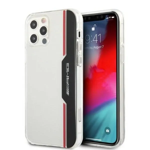 Etui AMG Electroplate Vertical na iPhone 12 / iPhone 12 Pro - przezroczyste zdjęcie 1