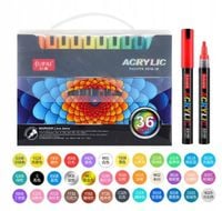 Markery flamastry akrylowe 36 szt/kpl WODOODPORNE