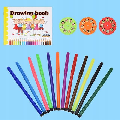 PROJEKTOR DO NAUKI RYSOWANIA Z LAMPKĄ RZUTNIK DUŻY 12 PISAKÓW 24 WZORY na Arena.pl