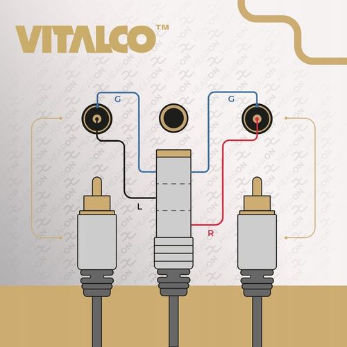 ADAPTER PRZEJŚCIÓWKA JACK GNIAZDO 6,3 STEREO NA 2x GNIAZDO RCA VITALCO na Arena.pl
