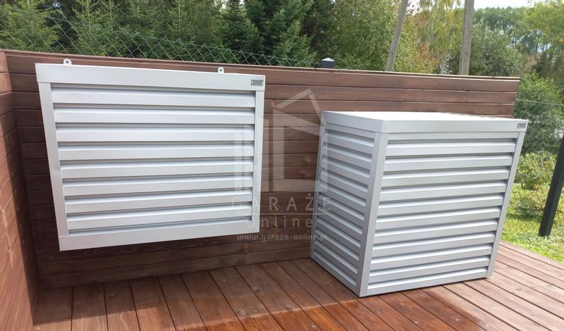 Osłona klimatyzatora - pompy ciepła 70x40x130 cm biały ID453 zdjęcie 8