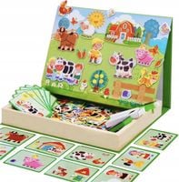 edukacyjna tablica magnesy farma skrzynka zwierzeta  jhtoy-233