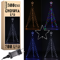Choinka 200 LED 300cm barwa zimna