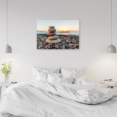 Obraz na płótnie – Canvas, Zachód słońca Zen 90x60 na Arena.pl