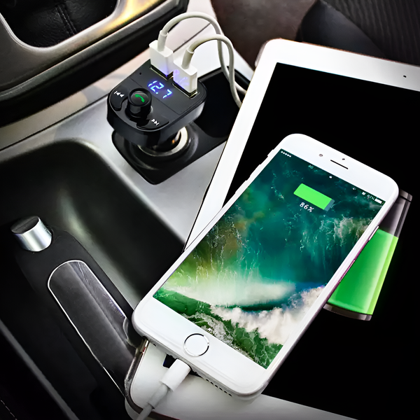 TRANSMITER BLUETOOTH FM MP3 ŁADOWARKA ODTWARZACZ 2X USB AUDIO BT zdjęcie 6