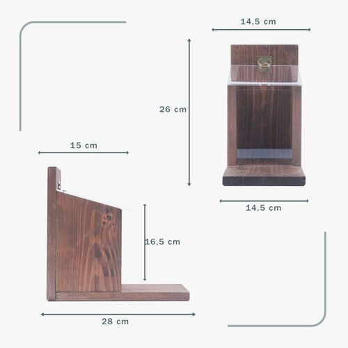 Karmnik Dla Wiewiórek Drewniany Domek Impregnowany Duży Orzechowa na Arena.pl