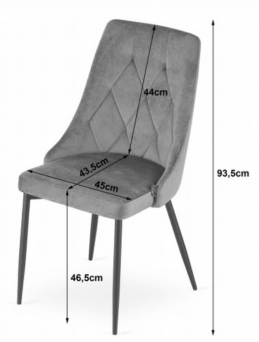 Krzesło IMOLA - ciemna zieleń aksamit x 1 na Arena.pl