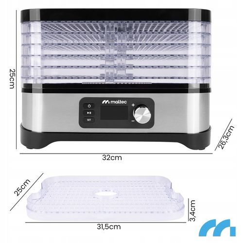 DUŻA SUSZARKA DO GRZYBÓW OWOCÓW WARZYW SPOŻYWCZA 6 SIT MOCNA 450W na Arena.pl