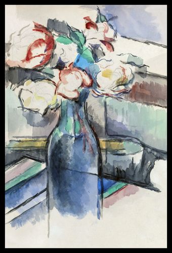 Plakat 40x60cm  Roses in a Bottle, Paul Cezanne Vintage do Salonu na Arena.pl