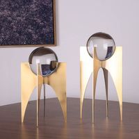 Kryształowa Kula - Metalowa- Piękna Dekoracja Nowoczesnego Wnętrza