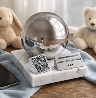 Urna dla dziecka z kodem QR, urna do kremacji niemowląt i małych dzieci