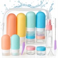 KOSMETYCZKA PODRÓŻNA POJEMNIKI DO SAMOLOTU BUTELKI ZESTAW PODRÓŻNY