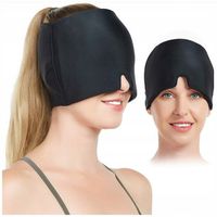 Czapka Łagodząca na Ból Głowy Migrenę Kompres Żelowy Maska Chłodząca Okład