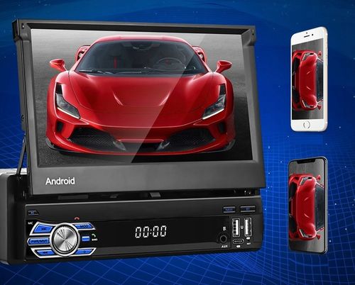 RADIO SAMOCHODOWE 1 DIN ANDROID 13 GPS USB WIFI WYSUWANY PILOT CARPLAY na Arena.pl