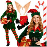 MAX STRÓJ KOSTIUM POMOCNIK MIKOŁAJA ELF ELFKA 10EL USZY LOLLIPOP