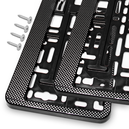 Ramki Pod Tablice Rejestracyjne Ramka Tablic CARBON Komplet Śrubki Wkrętak na Arena.pl