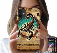 ETUI DO IPHONE 12 MINI - SKORPION ZNAK ZODIAKU ASTRONOMIA + FOLIA