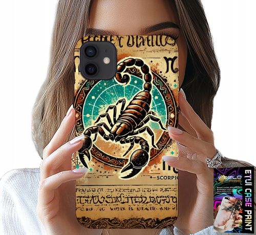 ETUI DO IPHONE 12 MINI - SKORPION ZNAK ZODIAKU ASTRONOMIA + FOLIA na Arena.pl