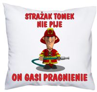 FOTO PODUSZKA ZAWÓD strażaka policjanta urzędnika