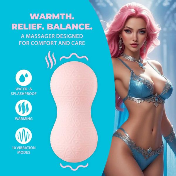 Vibrating And Heating Massager - Pink zdjęcie 6