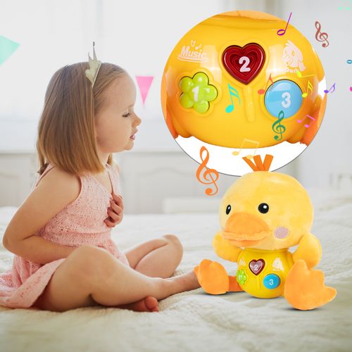 Kaczka Kaczuszka Interaktywna Świeci Śpiewa Maskotka Pluszak Dźwięk na Arena.pl