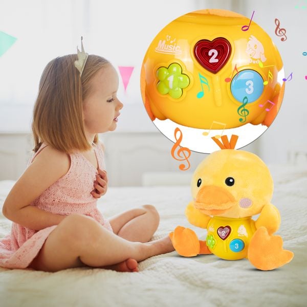 Kaczka Kaczuszka Interaktywna Świeci Śpiewa Maskotka Pluszak Dźwięk zdjęcie 10