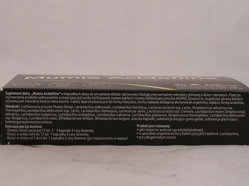 NARUM Mumio Acidofilne 250 mg 30 kapsułek Probiotyk Narine na Arena.pl