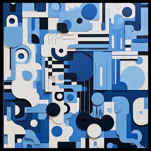 Plakat 50x50cm Niebieski Labirynt na Arena.pl