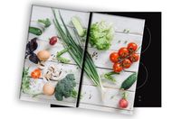 SZKLANA DESKA NA KUCHENKĘ 2x40x52 071D WARZYWA