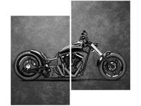 80X70CM CZARNY CHOPPER DUO OBRAZ