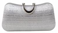 Torebka kopertówka puzderko wieczorowa elegancka wizytowa srebrna