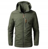 KURTKA MĘSKA PRZECIWDESCZOWA Softshell KHAKI Wodoodporna roz. XL
