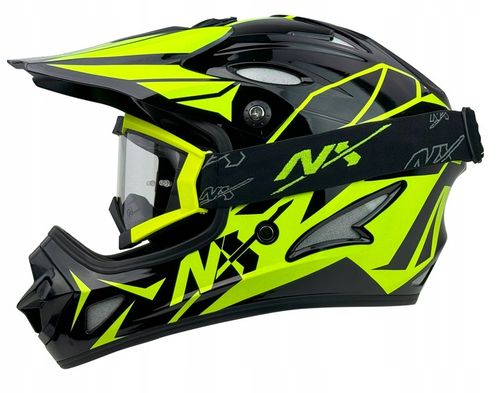 ZESTAW NX KASK + GOGLE DOWNHILL NX EXTREME r.XS |KASK ROWEROWY |900g LEKKI na Arena.pl