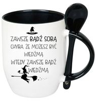 KUBEK Z ŁYŻECZKĄ PREZENT DZIEŃ KOBIET DLA KOLEŻANKI DZIEWCZYNY MAMY WZORY