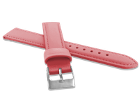 MINET Różowy szyty pasek z luksusowej skóry Top Grain - 16