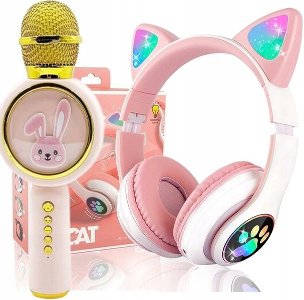 ZESTAW MIKROFON I SŁUCHAWKI NAJLEPSZY PREZENT NA DZIEŃ DZIECKA DLA DZIECKA zdjęcie 1