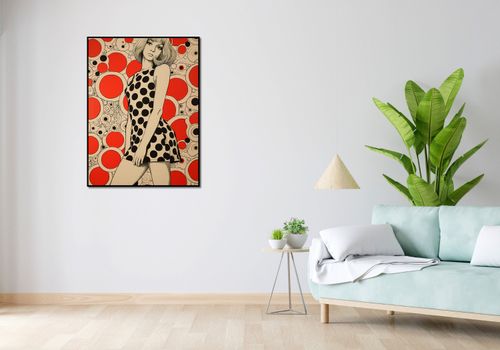 Plakat 75x100cm Czerwone Kropki na Arena.pl