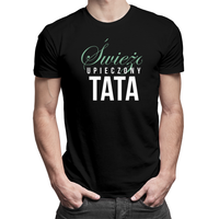 Świeżo upieczony tata męska koszulka z nadrukiem Czarny XS T-shirt PREZENT