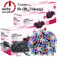 ZEWNĘTRZNE LAMPKI CHOINKOWE 1500 LED GĘSTE 75m KOLOROWE + FLESZ