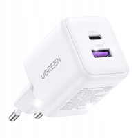 ŁADOWARKA SIECIOWA UGREEN X516 USB + USB-C, GAN, 30W (BIAŁA)