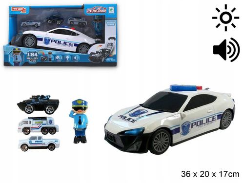 Policja Pojazd Auto policyjne światło, dźwięk + pojazdy+ figurka 147737 na Arena.pl