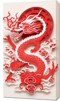Obraz 50x90cm Czerwony Smok