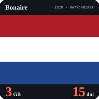 Karta eSIM Internet Bonaire 3 GB na 15 dni - bez rejestracji