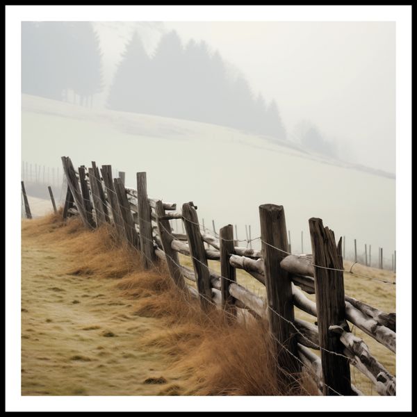 Plakat 70x70cm Spowity Mgłą zdjęcie 3