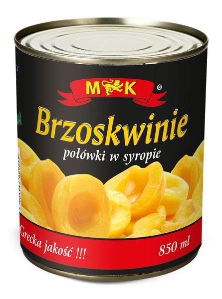 MK BRZOSKWINIA POŁÓWKI W SOSIE 820G zdjęcie 1