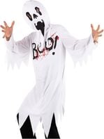 Strój Ducha Przebranie na Halloween Kostium dla Dzieci 6-8 Lat Biały 128