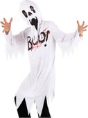 Strój Ducha Przebranie na Halloween Kostium dla Dzieci 6-8 Lat Biały 128